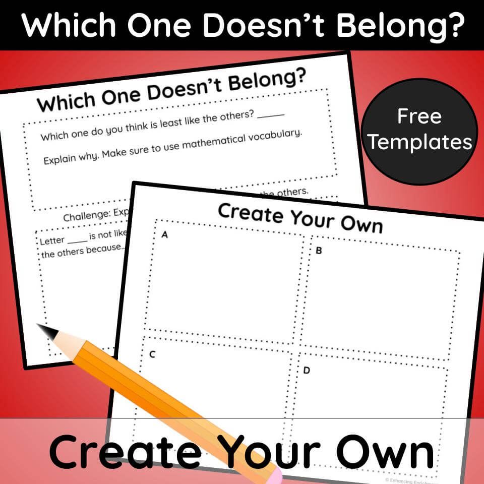 Which One Doesn't Belong Templates