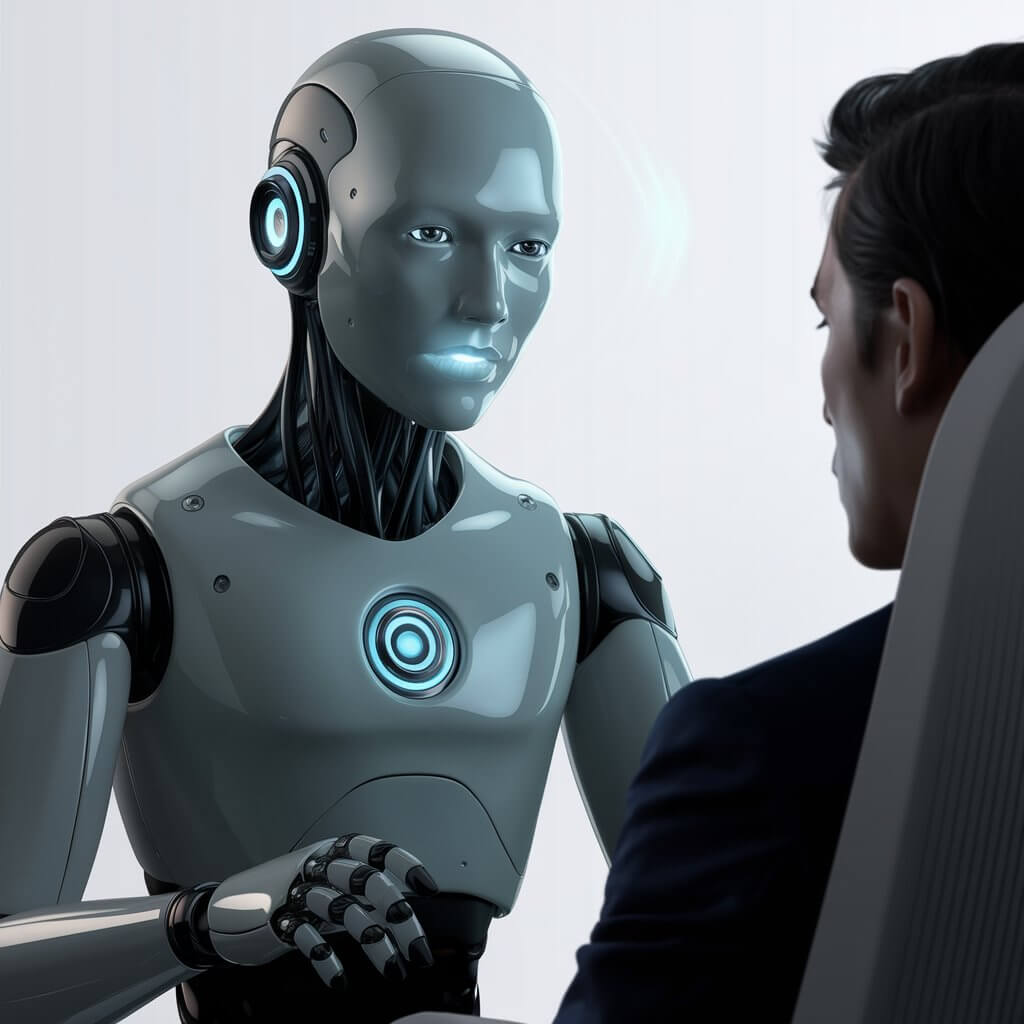 Robot Talking to a Human