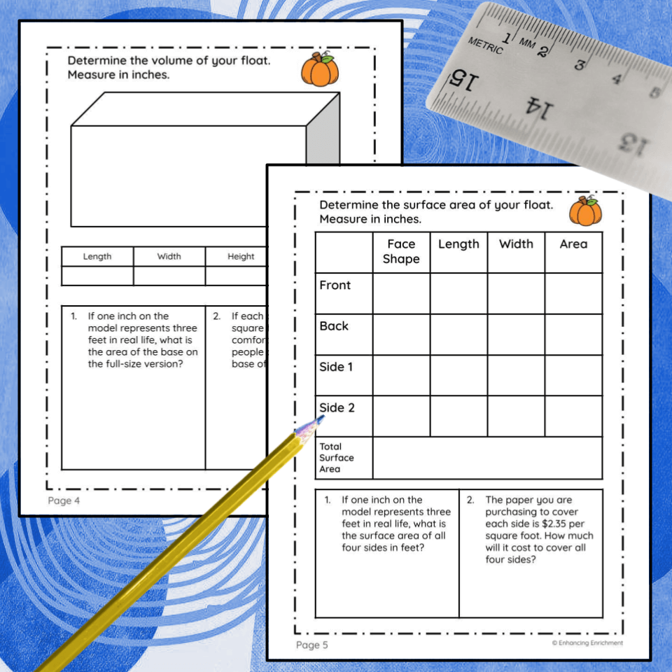 Thanksgiving Float Math Project