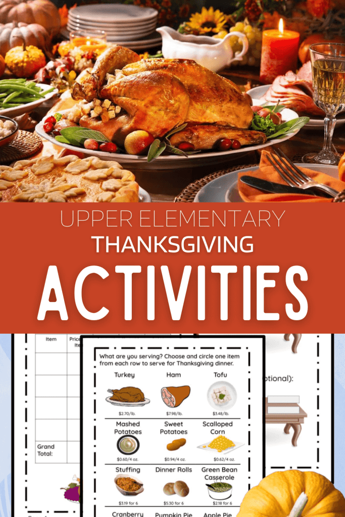 Thanksgiving Activities for Upper Elementary