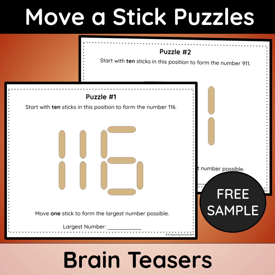 Move a Stick Brain Teasers