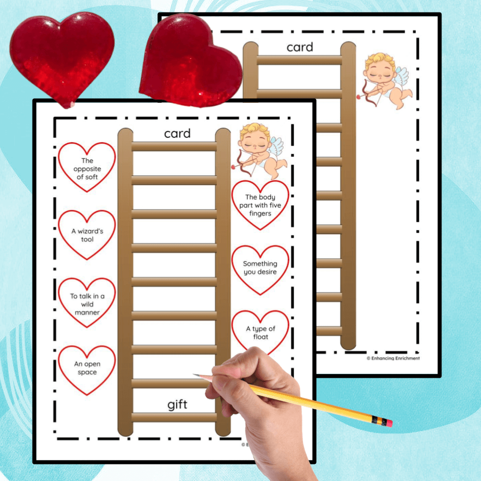 Valentine's Day word ladders