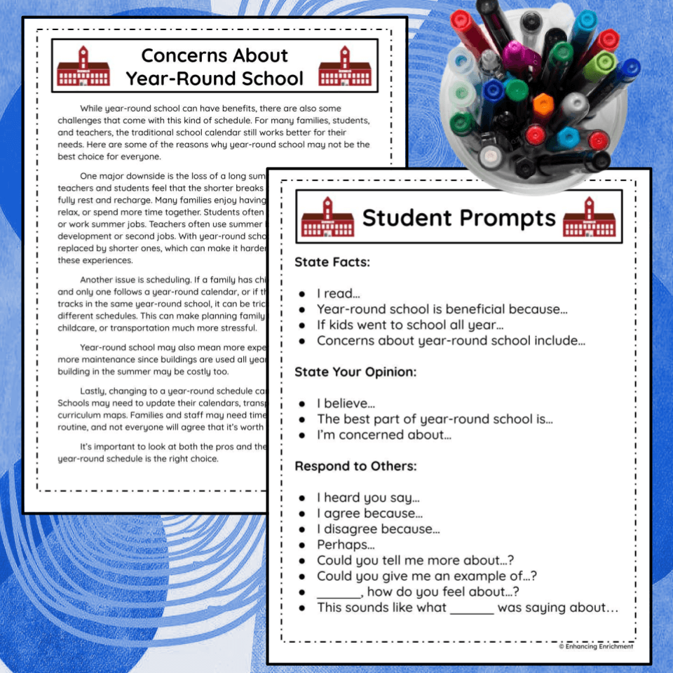 Year Round School Socratic Seminar
