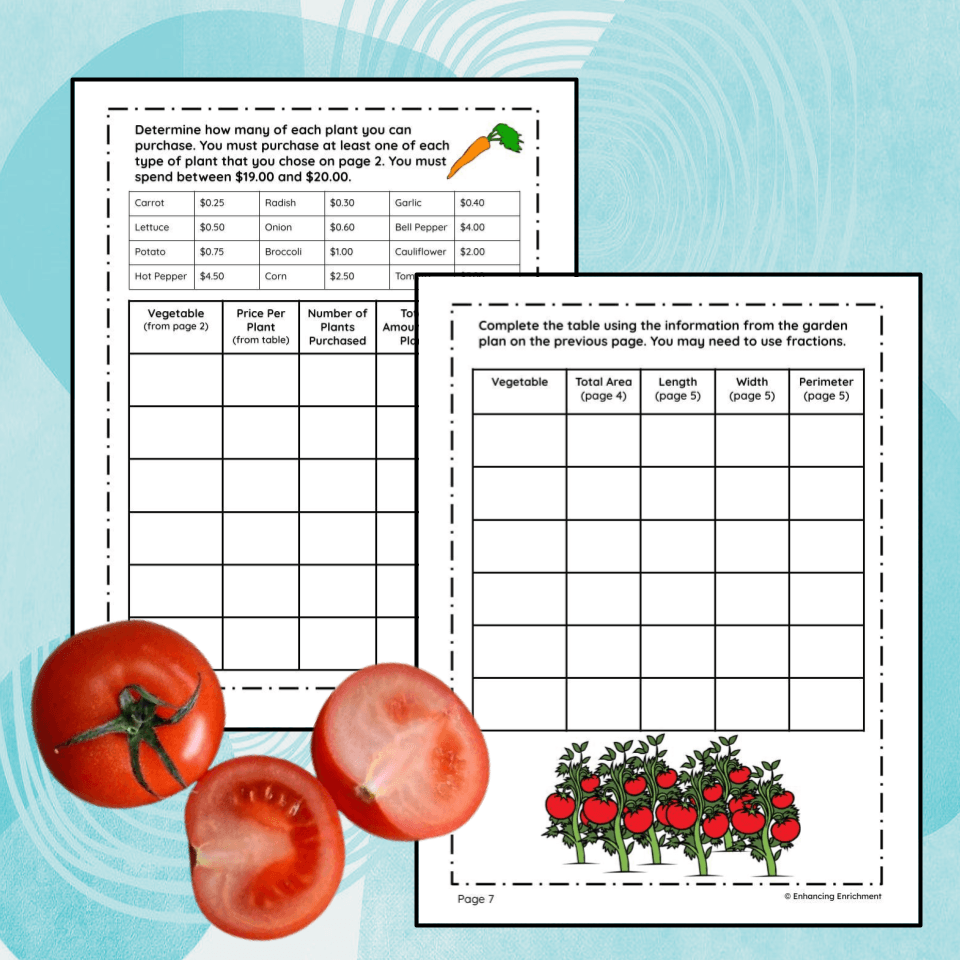 Garden Math Project Based Learning