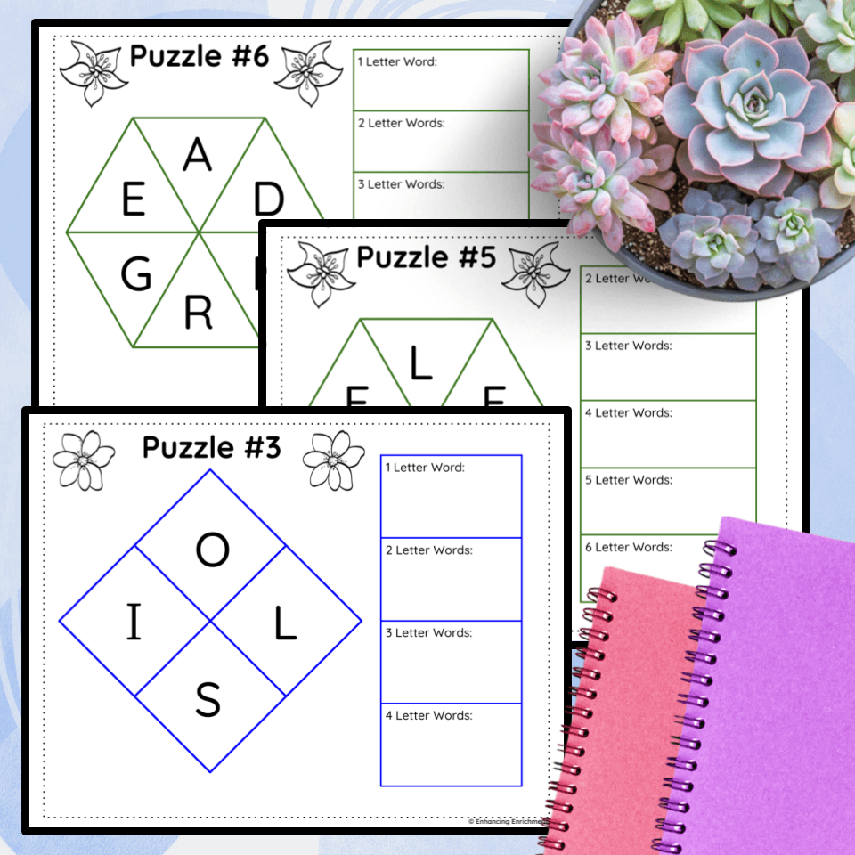 Spring Word Scramble Puzzles