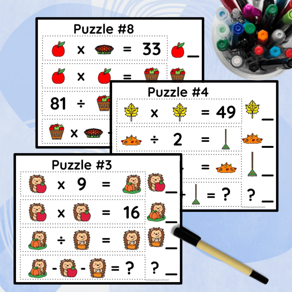 Fall Math Logic Puzzles