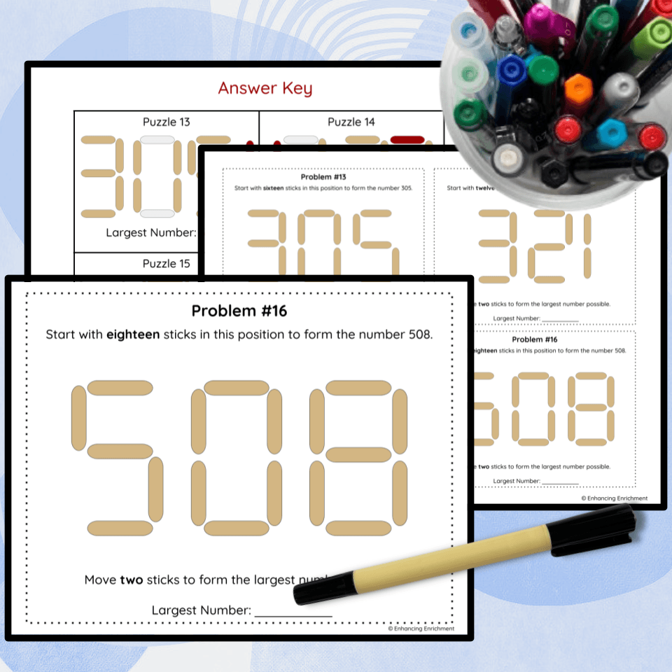 Move a Stick Math Puzzles